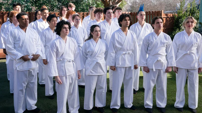 Large number of Miyagi-Do students on Cobra Kai