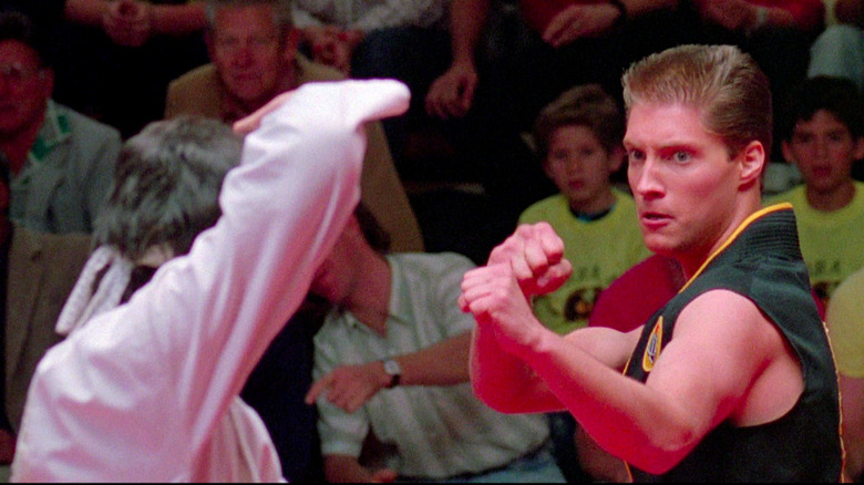 Sean Kanan fights Ralph Macchio at the All Valley Tournament in The Karate Kid Part III