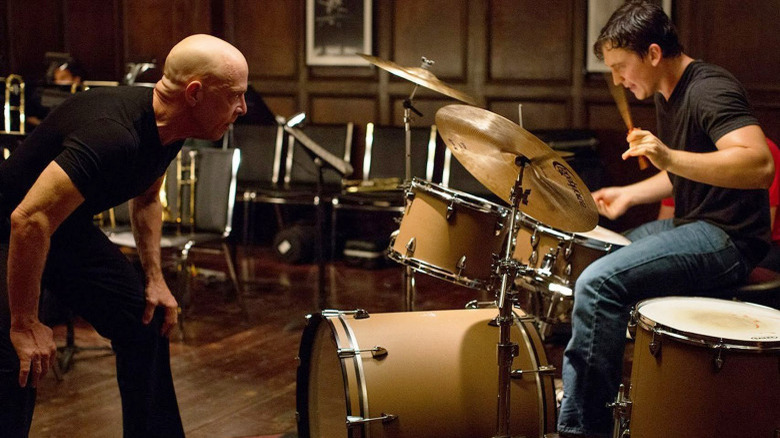 J.K. Simmons and Miles Teller in Whiplash