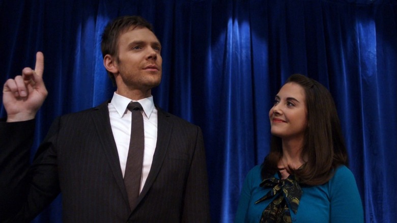 Joel MHale and Alison Brie in Community