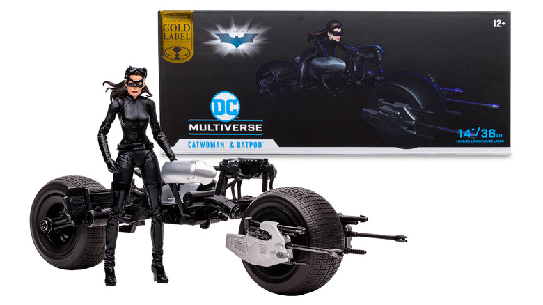 McFarlane Toys Dark Knight Rises Catwoman e Batpod Action Figure e conjunto de veículos
