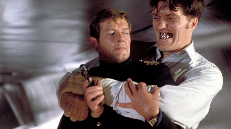 Roger Moore and Richard Kier in The Spy Who Loved Me