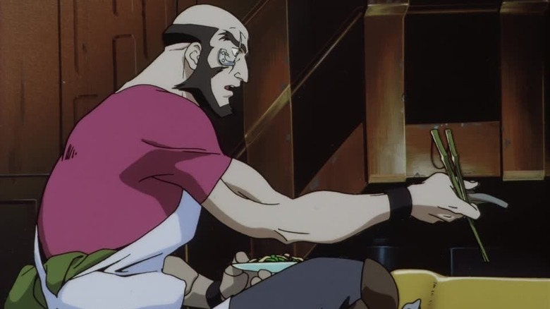 Cowboy Bebop Jet uses chopsticks