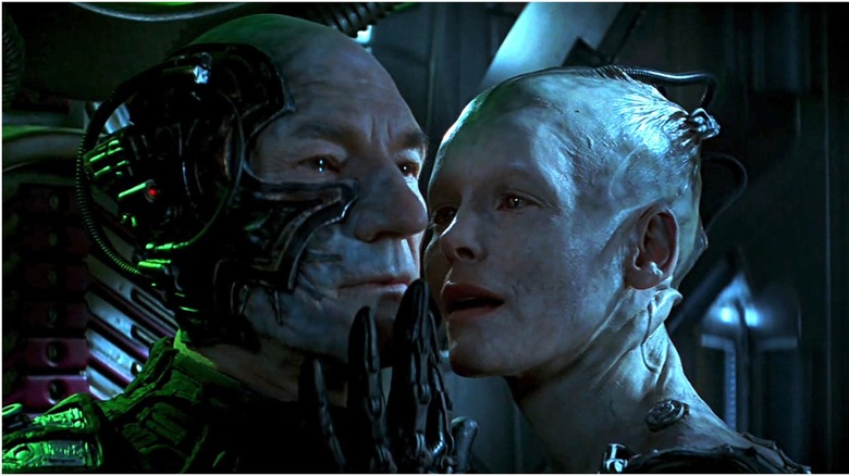 Star Trek First Contact Borg Queen seducing Locutus