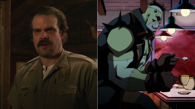 David Harbor in Stranger Things and Creature Commandos