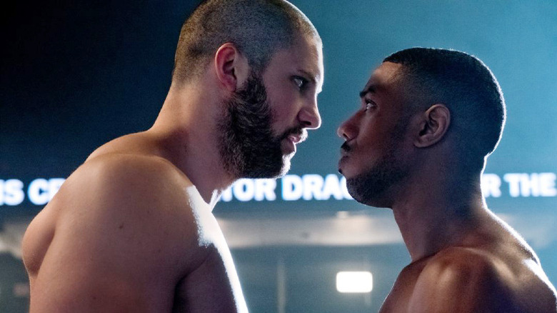 Florian Munteanu and Michael B. Jordan in Creed II