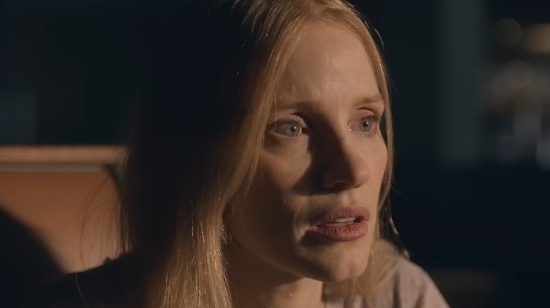 Jessica Chastain looking shocked