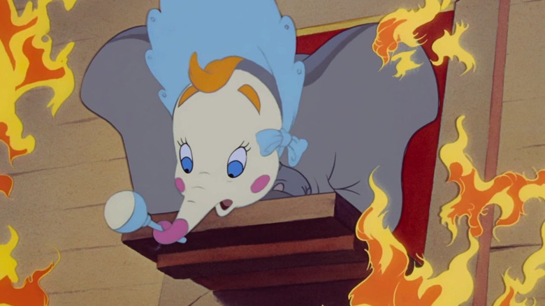 Dumbo in clown make-up