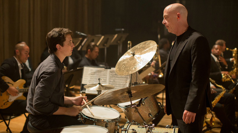 Miles Teller and J.K. Simmons in Whiplash