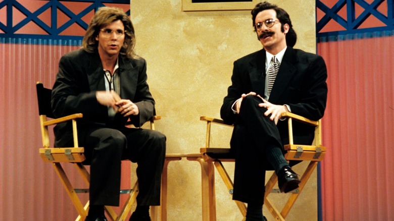 Dana Carvey Stephen Colbert sitting in chairs The Dana Carvey Show