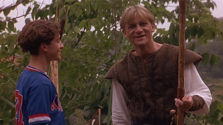 Calvin and Master Kane smiling in A Kid in King Arthur's Court