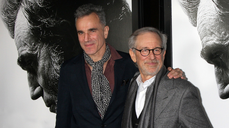 Daniel Day-Lewis and Steven Spielberg at the premiere of "Lincoln."