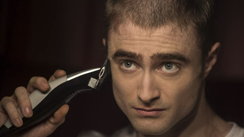 Daniel Radcliffe shaving his head