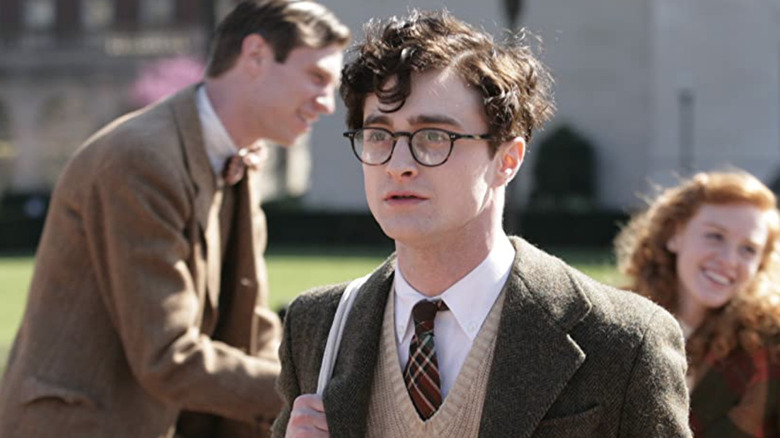 Daniel Radcliffe as Allen Ginsberg arriving at Columbia University