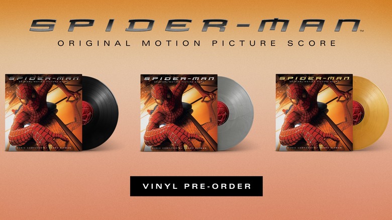 The three colorways of the Spider-Man vinyl release