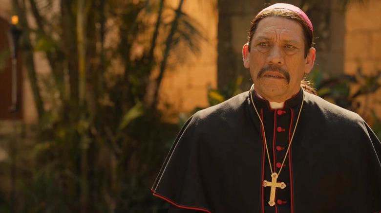 Danny Trejo wears Casok like Bishop Edward Galano on the bone