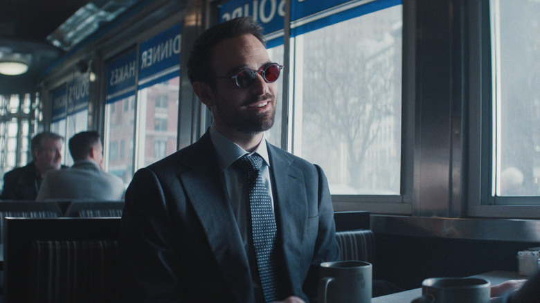 Charlie Cox as Matt Murdock chats with Kingpin in Daredevil: Born Again