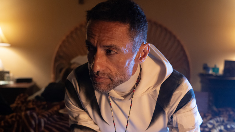 Kamar de los Reyes' Hector Ayala wearing the White Tiger outfit on Daredevil: Born Again