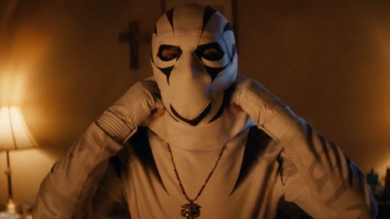 Kamar de los Reyes' White Tiger wearing superhero costume on Daredevil: Born Again