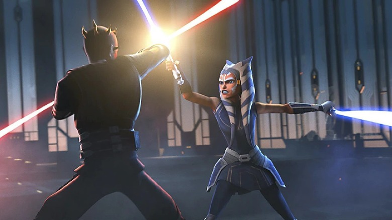 Maul duels Ashoka