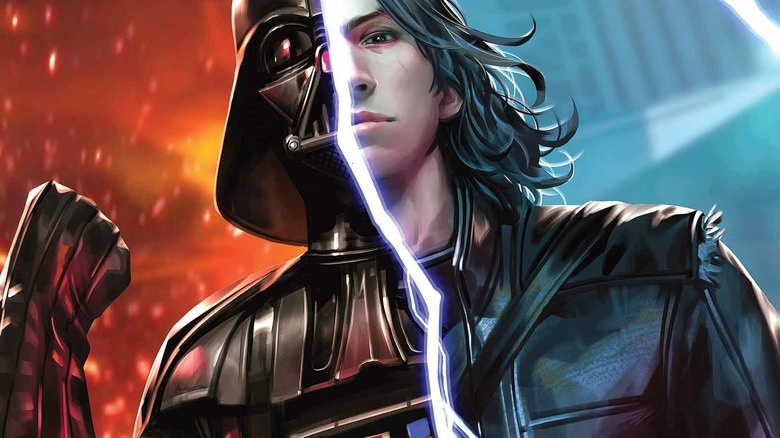 Darth Vader and Kylo Ren on the cover of Star Wars: Legacy of Vader #2