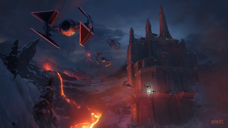 Darth Vader's castle concept art from Force Awakens