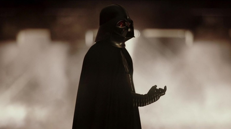 Darth Vader confronting Krennic on Rogue One: A Star Wars Story