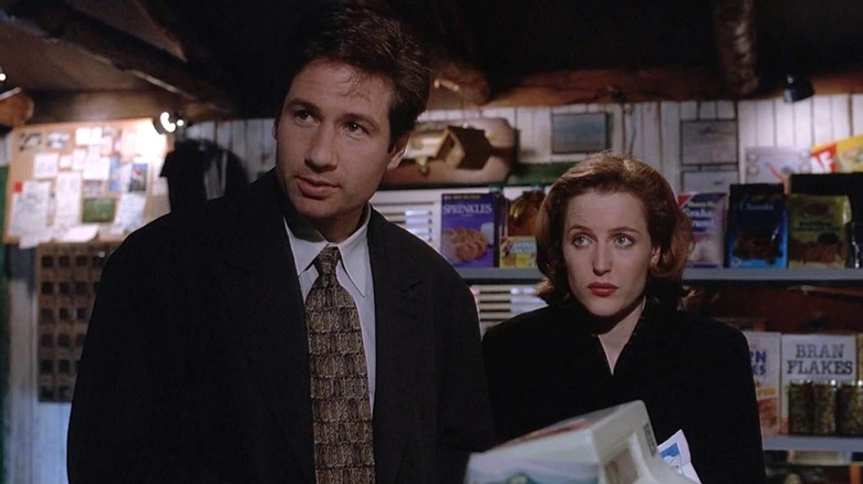 Gillian Anderson and David Duchovny in The X-Files