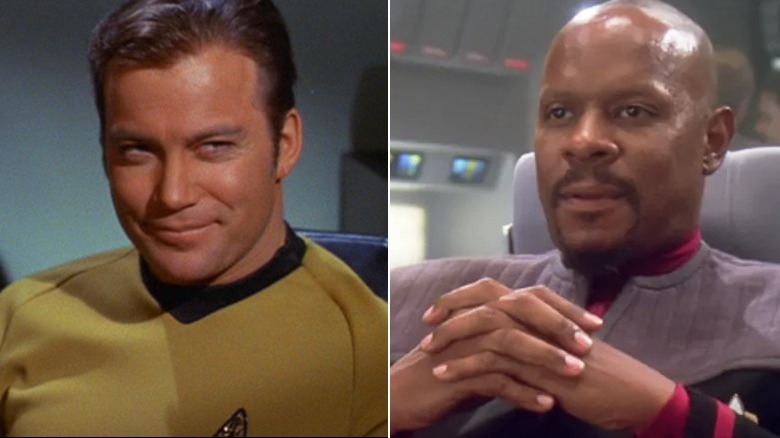 Captains Kirk and Sisko from "Star Trek" and "Star Trek: Deep Space Nine"