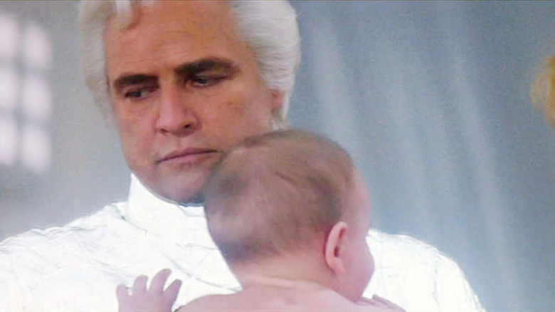 Superman: The Movie Jor-El holds his baby