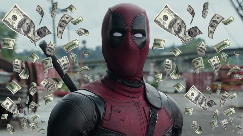 Deadpool 2016 bridge scene money 