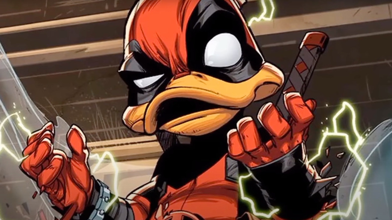 Deadpool the Duck looks at his hands