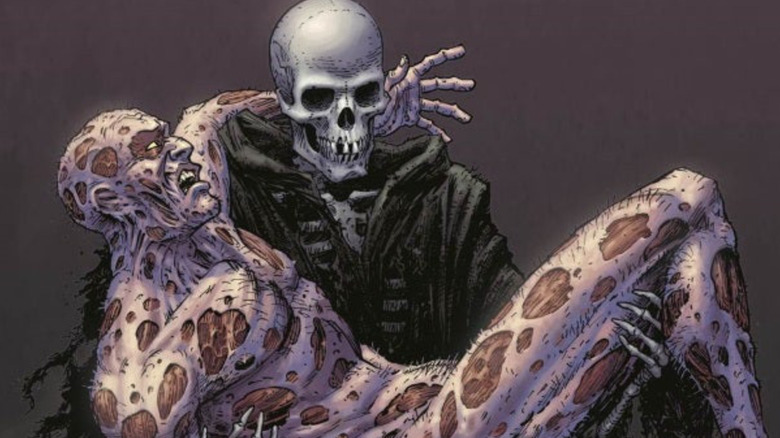 Death carries Deadpool in Marvel Comics