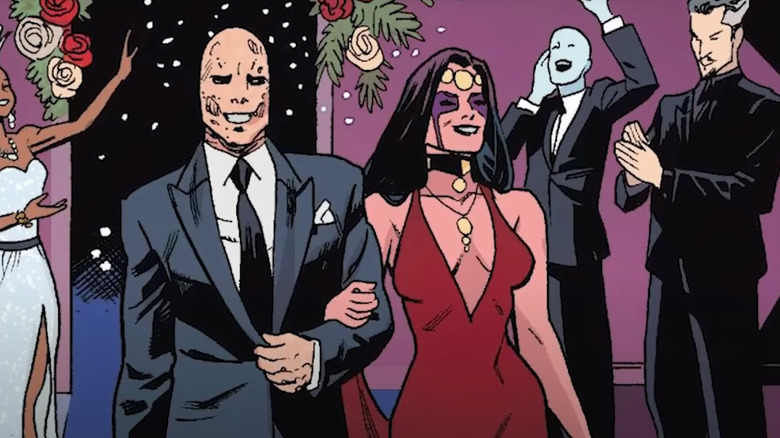 Deadpool with his bride Shiklah in Marvel Comics