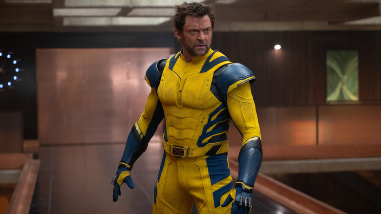 Hugh Jackman as Wolverine Deadpool and Wolverine adamantium yellow costume