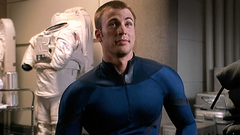 Chris Evans como Johnny Storm em Quarteto Fantástico