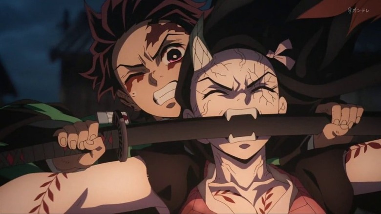 Tanjiro Restraining Nezuko - Demon Slayer