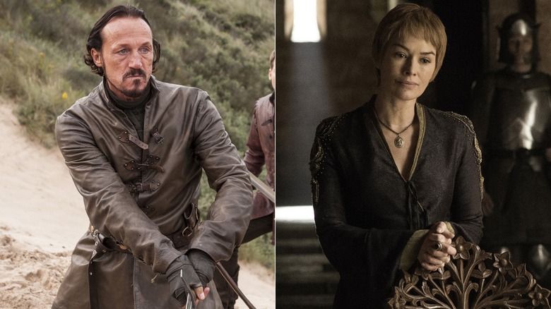 Bronn melawan Cersei sambil menyeringai Game of Thrones