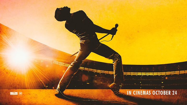 Rami Malek's Freddie Mercury on the movie poster for Bohemian Rhapsody