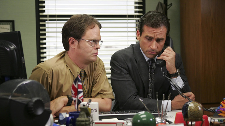 Rainn Wilson and Steve Carell in The Office