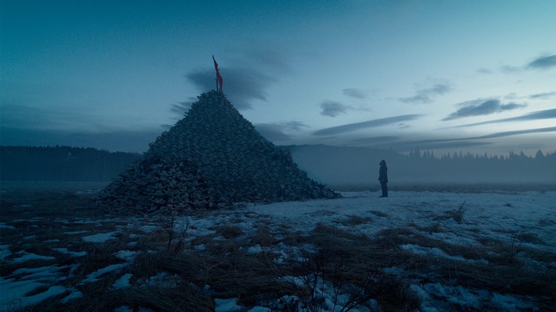 Leonardo DiCaprio as Hugh Glass in The Revenant