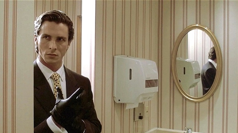 Christian Bale black glove American Psycho