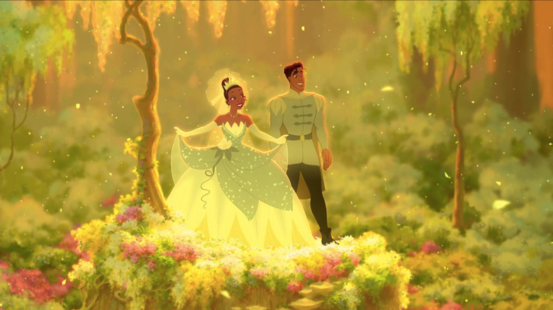 Tiana and Naveen at wedding