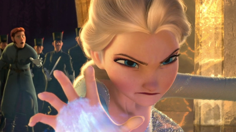 Elsa blasting ice