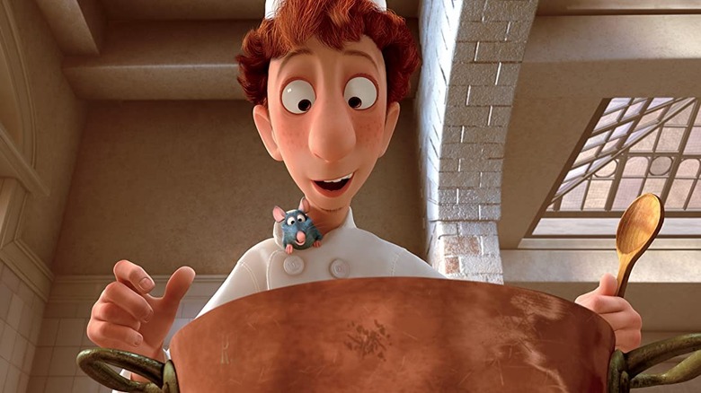 Remy on Linguini in Ratatouille 2007