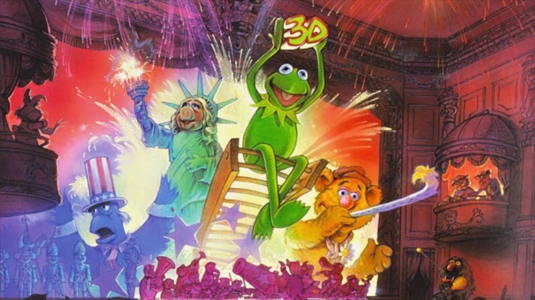 Artwork of the Muppets performing in the Muppet*Vision 3D theater