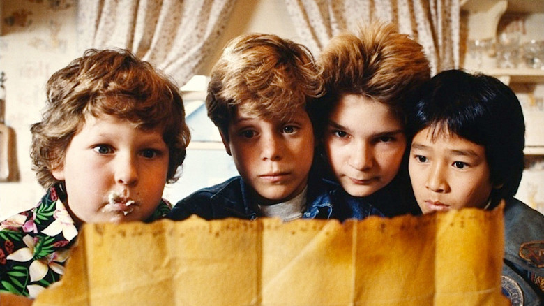 The Goonies reading a map