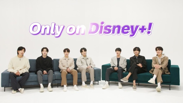 BTS in their Disney+ announcement