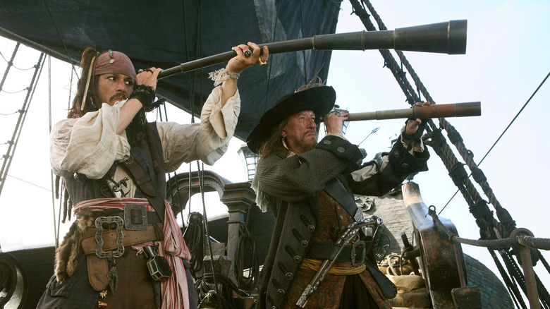 Piratas no fim do mundo Jack Sparrow e Barbosa 