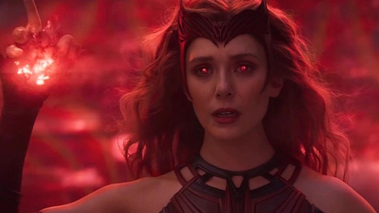 Elizabeth Olsen transforms into the Scarlet Witch in WandaVision